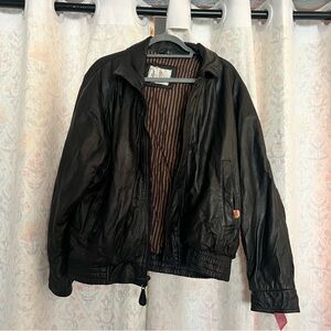 Bill Blass Black Bomber Jacket